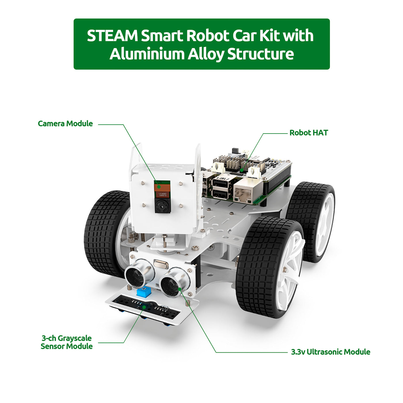 SunFounder Picar-X - Smart Robot Car Kit for Raspberry Pi