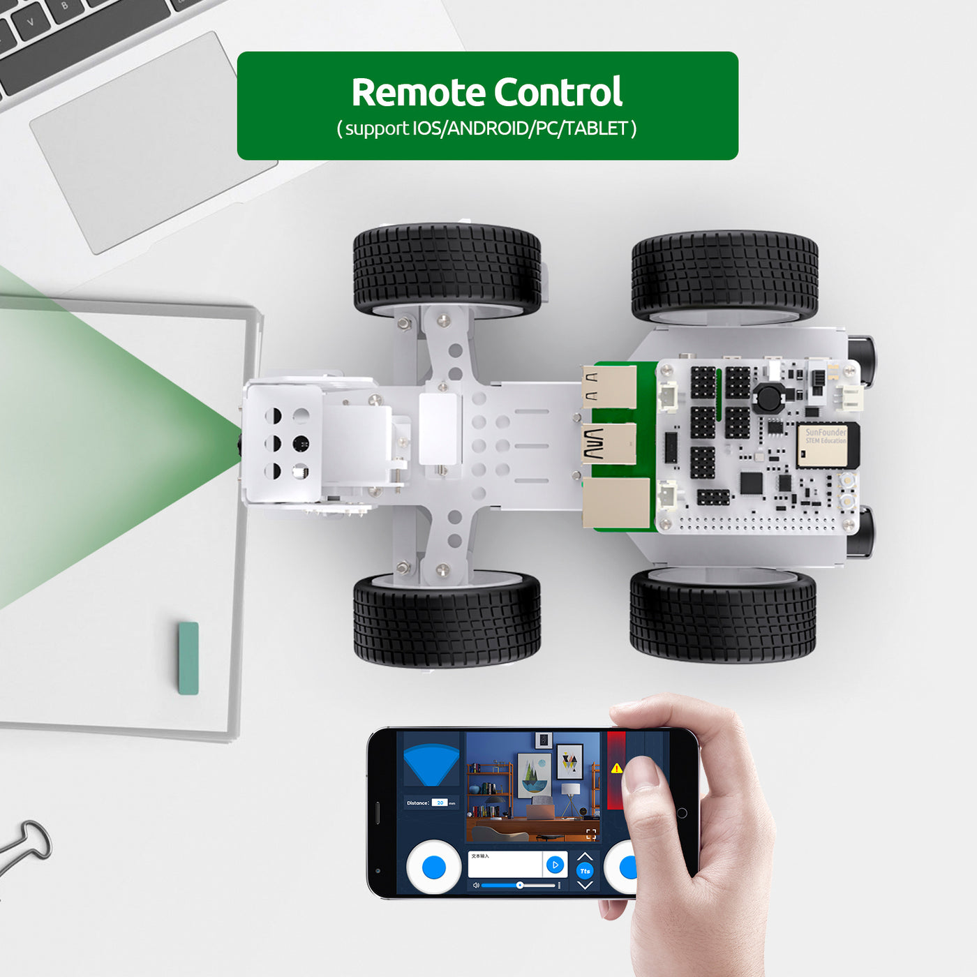 SunFounder Picar-X - Smart Robot Car Kit for Raspberry Pi – RasPad ...